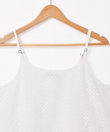 【4色展開】Emerald Motel カットワーク ティアード キャミソールワンピース