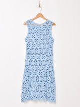 【2色展開】Elcamino ノースリーブ クロシェワンピース