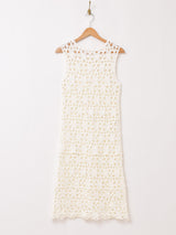 【2色展開】Elcamino ノースリーブ クロシェワンピース