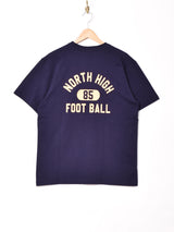 【2色展開】 カレッジプリント Tシャツ 【NORTH HIGH FOOT BALL】