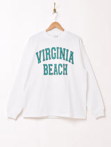 【2色展開】 プリント ロングスリーブTシャツ「VIRGINA BEACH」