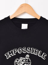 【2色展開】 プリント ロングスリーブTシャツ「IMPOSSIBLE IS NOTHING」