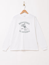 【2色展開】 プリント ロングスリーブTシャツ「IMPOSSIBLE IS NOTHING」