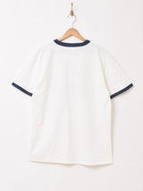 【2色展開】 プリント リンガーTシャツ「THE WHALE TAVERN」