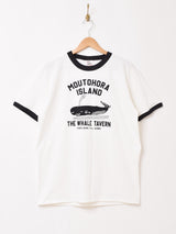 【2色展開】 プリント リンガーTシャツ「THE WHALE TAVERN」
