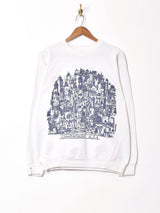 アメリカ製 ハウスプリントスウェットシャツ