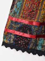 総柄 クレストパターン ギャザースカート