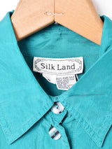 長袖シルクシャツ