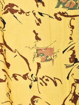 スタンドカラー 総柄半袖シャツ