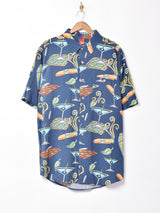 総柄 半袖シャツ