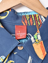 総柄 半袖シャツ