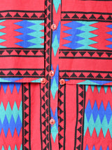 アメリカ製 ネイティブ柄 半袖シャツ