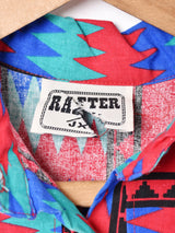 アメリカ製 ネイティブ柄 半袖シャツ