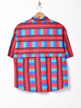 アメリカ製 ネイティブ柄 半袖シャツ