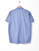 ストライプ 半袖 ワークシャツ