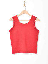 テープ刺繍 デザイン ノースリーブトップス