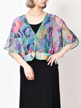 水彩画風デザイン シースルートップス