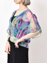 水彩画風デザイン シースルートップス