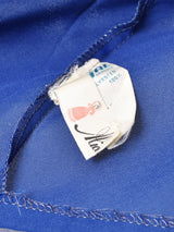 スタンドカラー シースルー七分袖ブラウス