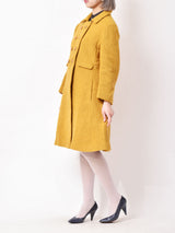 60s〜70s ダブルボタン ヴィンテージウールコート イエロー