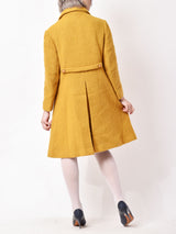 60s〜70s ダブルボタン ヴィンテージウールコート イエロー