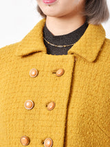 60s〜70s ダブルボタン ヴィンテージウールコート イエロー