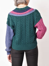 マルチカラー チルデンセーター コットンニット