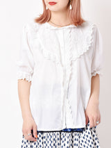 カットワークレースブラウス オフホワイト