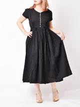 【4色展開】Emerald Motel レースアップ フレンチスリーブドレス