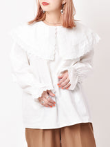 Elcaminoビッグカラー 長袖ブラウス