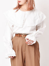 Elcaminoビッグカラー 長袖ブラウス