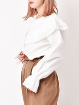 Elcaminoビッグカラー 長袖ブラウス