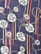 【2色展開】Meridian 総柄 ラッフルカラー ブラウス