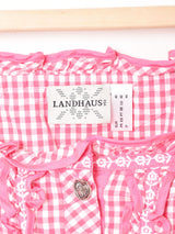 LANDHAUS ギンガムチェック チロリアン オフショルダートップス