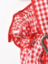 LANDHAUS ギンガムチェック オフショルダー チロリアン トップス