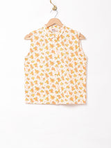 ~70s デッドストック 花柄 ノースリーブシャツ