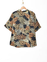 アニマル総柄 半袖シャツ