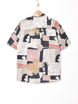 総柄 半袖シャツ