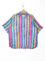 半袖ストライプシャツ