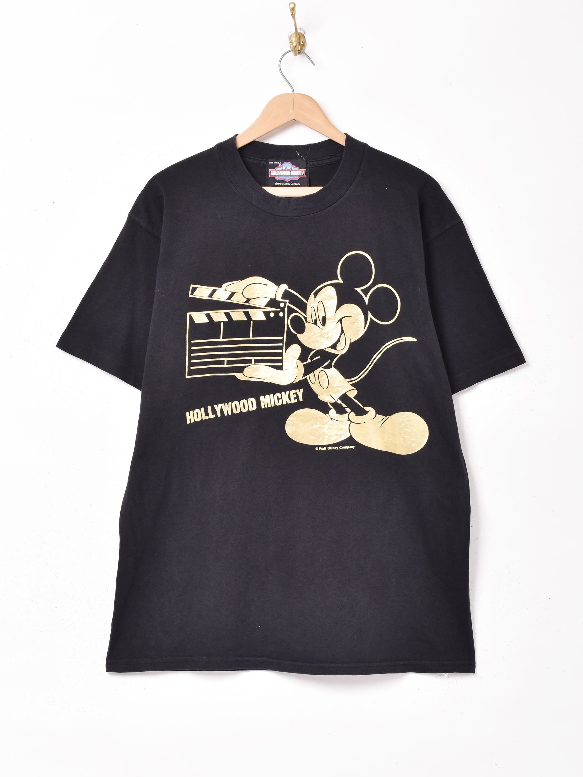 アメリカ製 ミッキーマウス ゴールドプリント Tシャツ – 古着屋Top of