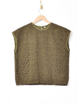 ノースリーブ レーストップス オリーブ