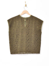 ノースリーブ レーストップス オリーブ