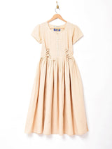 【4色展開】Emerald Motel レースアップ フレンチスリーブドレス