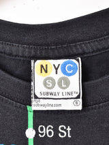 サブウェイ 総柄プリントTシャツ ブラック