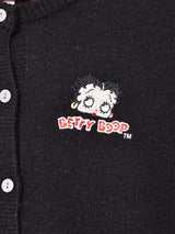 《Meridian×Betty Boop》 ワンポイント 刺繍 カーディガン【3色展開】