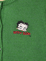 《Meridian×Betty Boop》 ワンポイント 刺繍 カーディガン【3色展開】