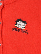 《Meridian×Betty Boop》ワンポイント 刺繍 カーディガン【3色展開】