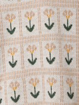 Meridian  襟付き フラワー セーター