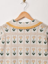 Meridian  襟付き フラワー セーター