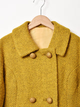 ミックス ダブルボタン ウールコート